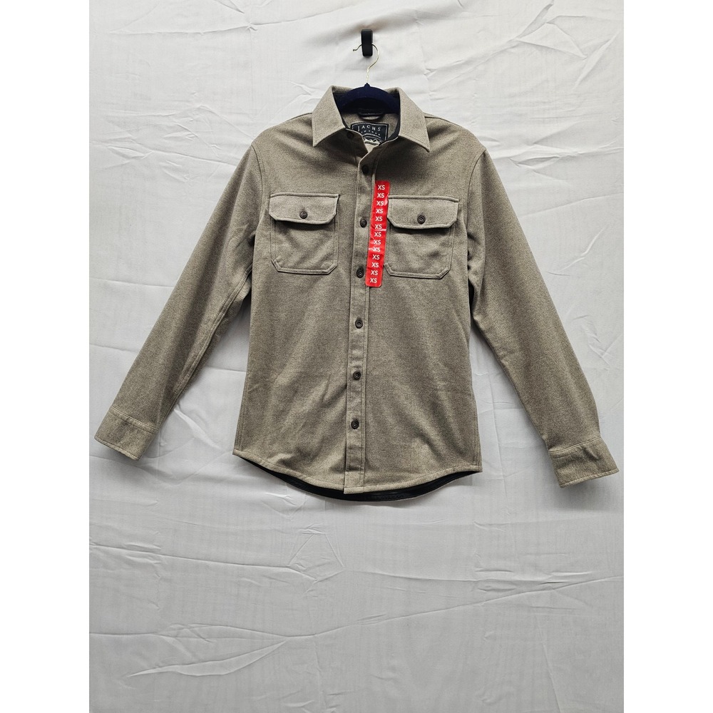Jachs NY Mens Overshirt Taupe Button Down Shirt Jacket XS S25C-Z05-XKZ NEW